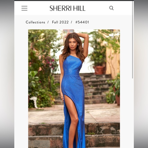 Sherry Hill A-Symmetrical Prom Dress - Sz 6 - Cherry Red - Picture 8 of 12